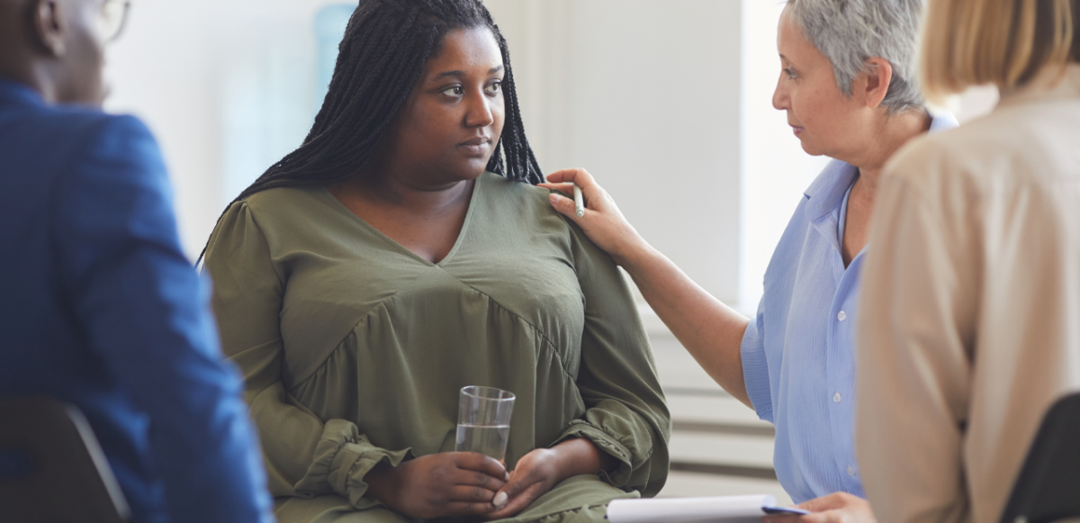 Woman at a support group.