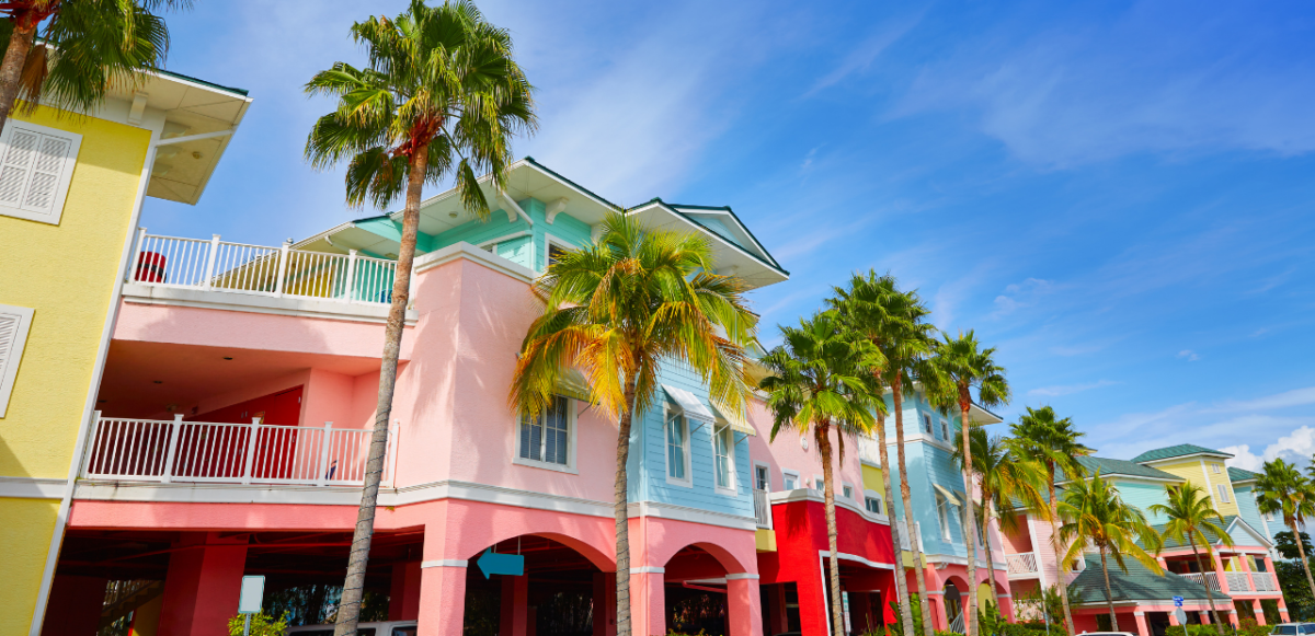 photo of colorful buildings in Fort Myers
