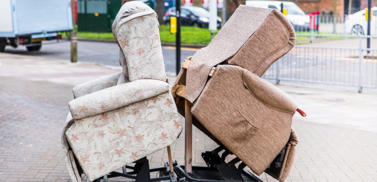 Chairs with lift mechanisms attached