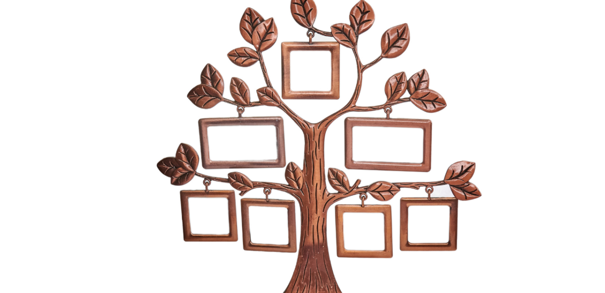 Frame shaped like a family tree