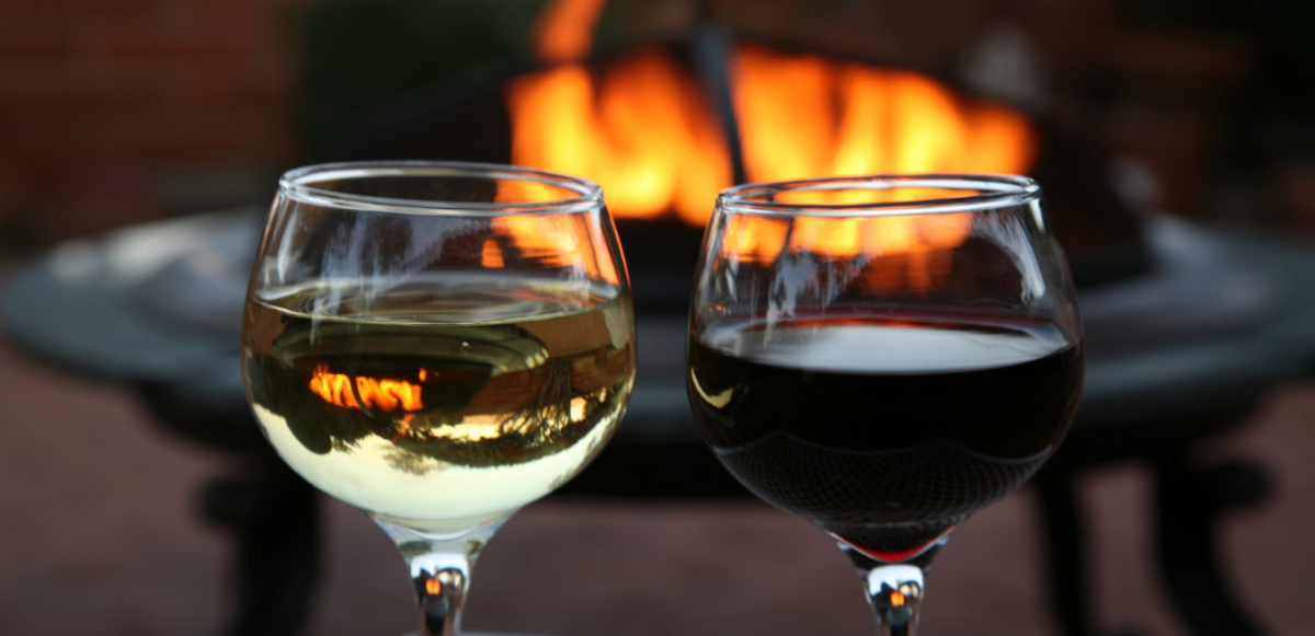 Fire Pit with Wine