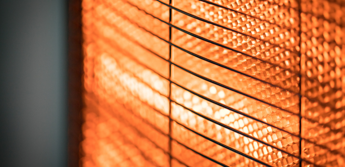 Close up of a ceramic heater