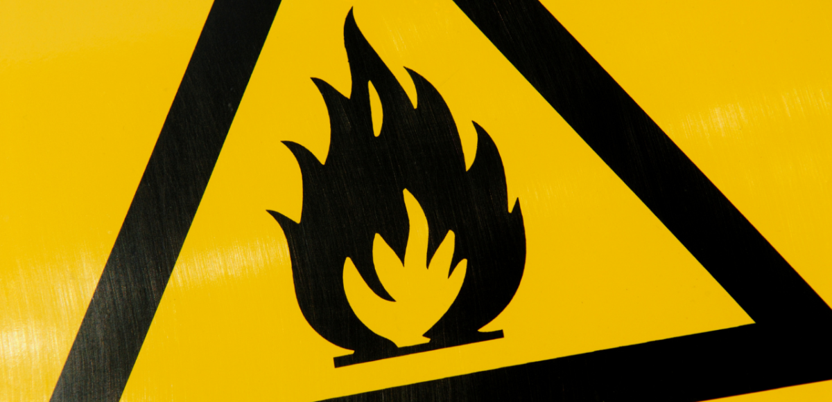 A fire hazard symbol