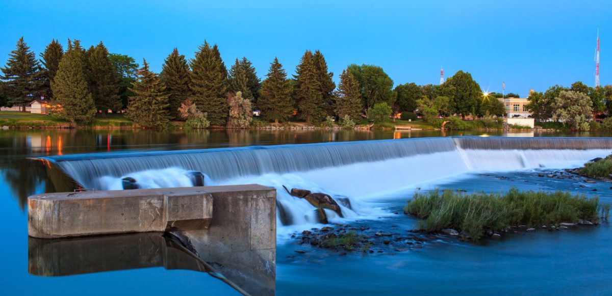 A waterfall near Idaho Falls.