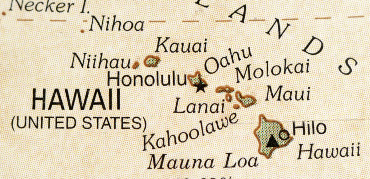 Map of the Hawaiian Islands