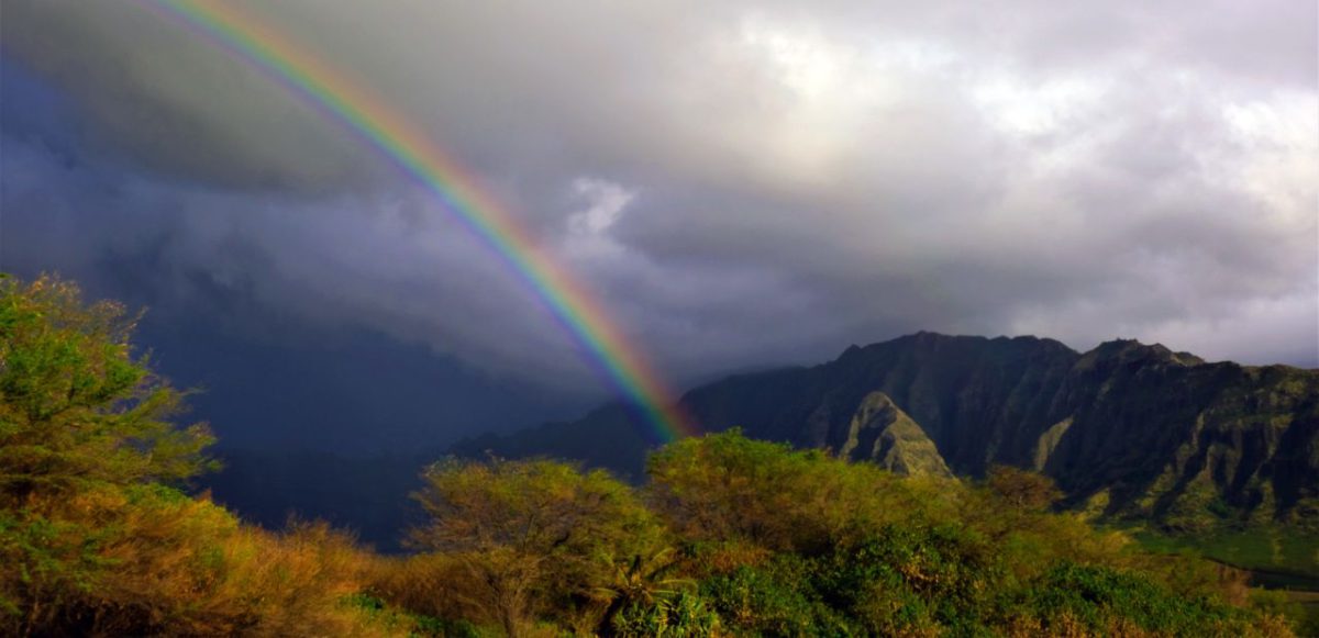 Rainbow on the isle of Oahu